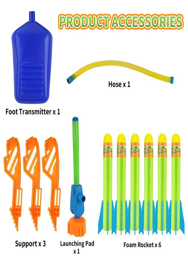 Banvih Toys Rocket Launcher for Kids, Easter Basket Stuffers for Ages 3 4 5 6 7 8+ Years Old, Outdoor Toys Games, Toddler Boys Birthday Gifts, 6 Foam Air Rockets, Launch up to 120+ft - Image 3